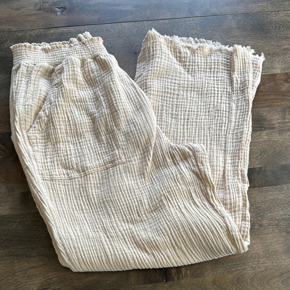 Magaschoni Cream Wide Leg Pants